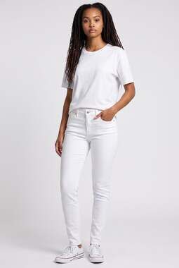 Lila Ryan The Louise Ankle Mid-Rise Skinny Ankle White Jeans Size 25